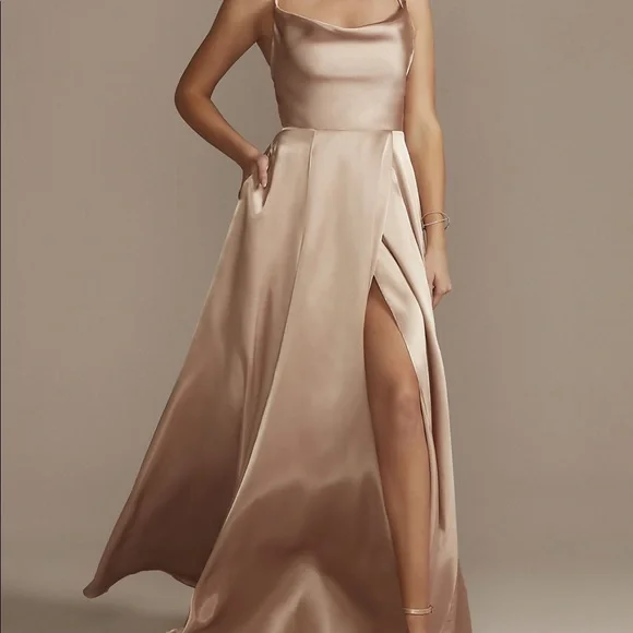 David's Bridal | Dresses | Champagne Bridesmaid Dress | Poshmark